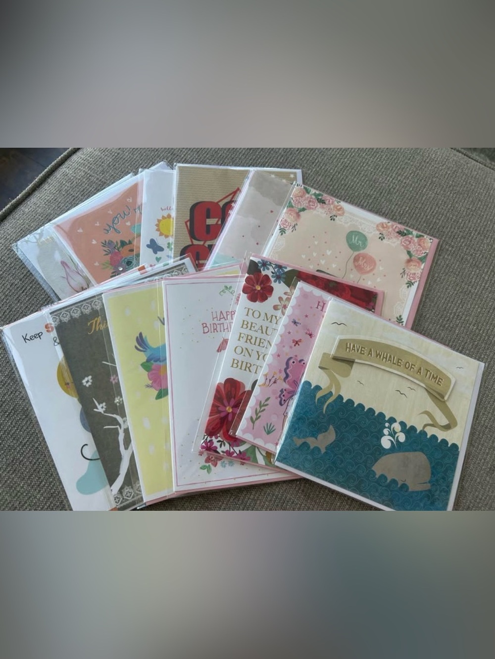 Assorted Greeting Cards Set (13 cards total)